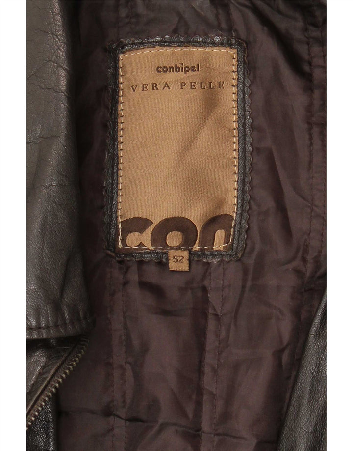 Conbipel Herren Lederjacke IT 52 Large Schwarz
