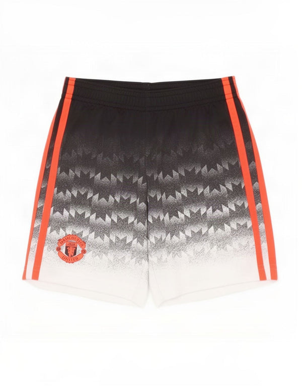 Adidas Manchester United Sportshorts für Jungen, 5–6 Jahre, schwarz, geometrisch