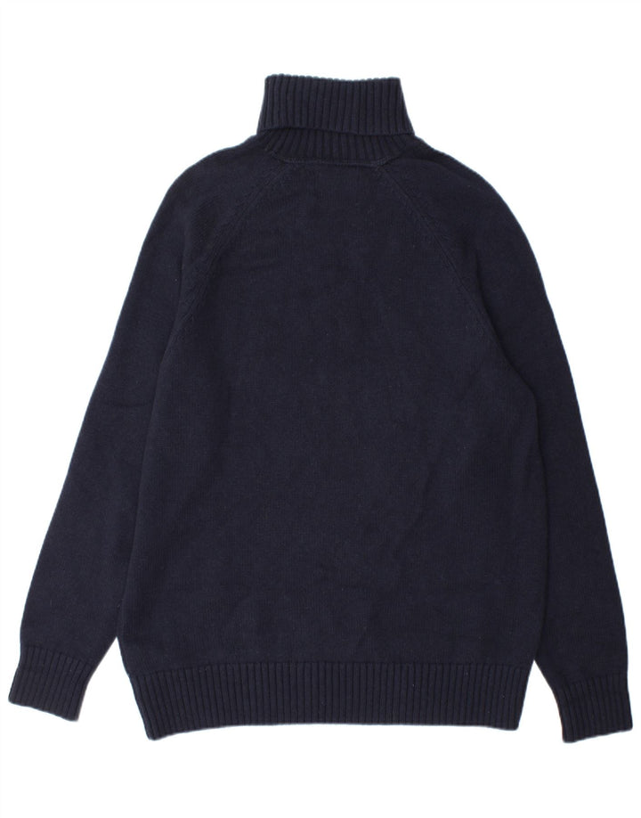 Calvin Klein Jeans Herren-Rollkragenpullover aus mittelblauer Baumwolle