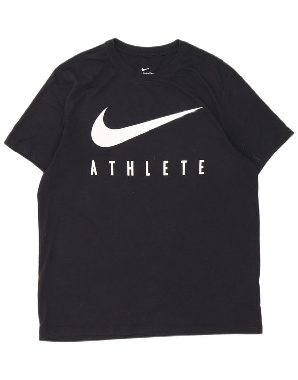 Nike Herren Dri Fit Graphic T-Shirt Top Large Schwarz Polyester