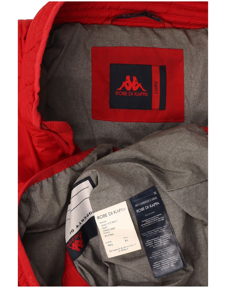 KAPPA Damen Wattierte Jacke UK 18 XL Rot Polyester