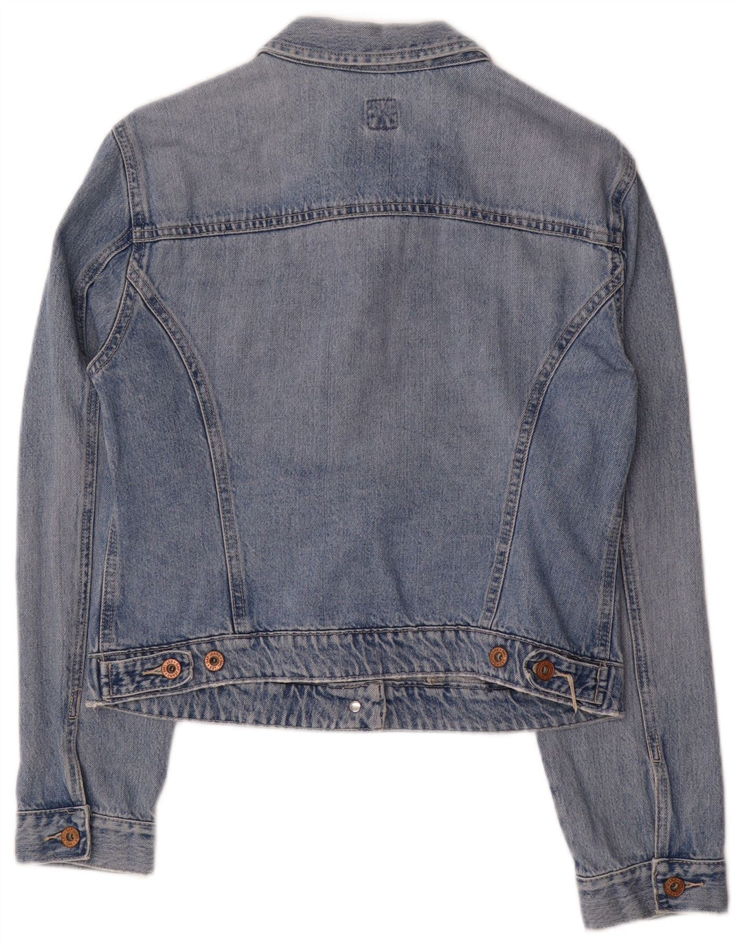GAP Damen Crop Jeansjacke UK 16 Große blaue Baumwolle