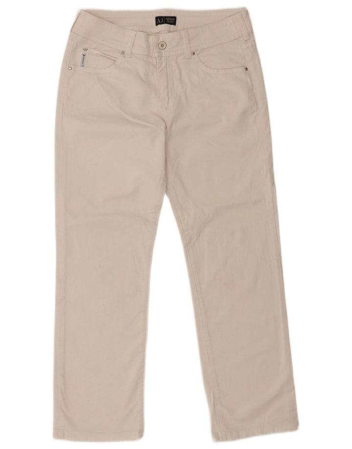 Armani Jeans Damen Straight Jeans W29 L27 Weiß