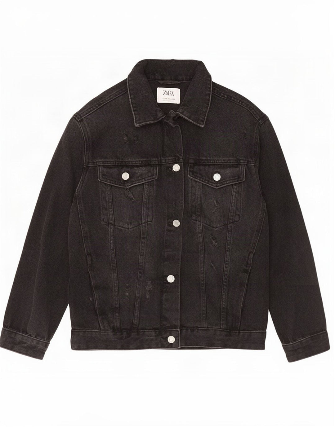 Zara Mädchen Jeansjacke 13-14 Jahre Schwarz