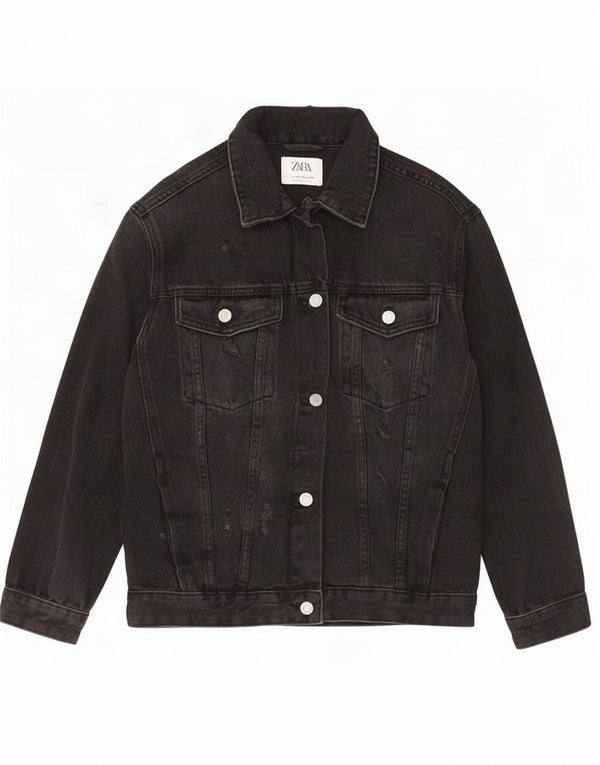 Zara Mädchen Jeansjacke 13-14 Jahre Schwarz