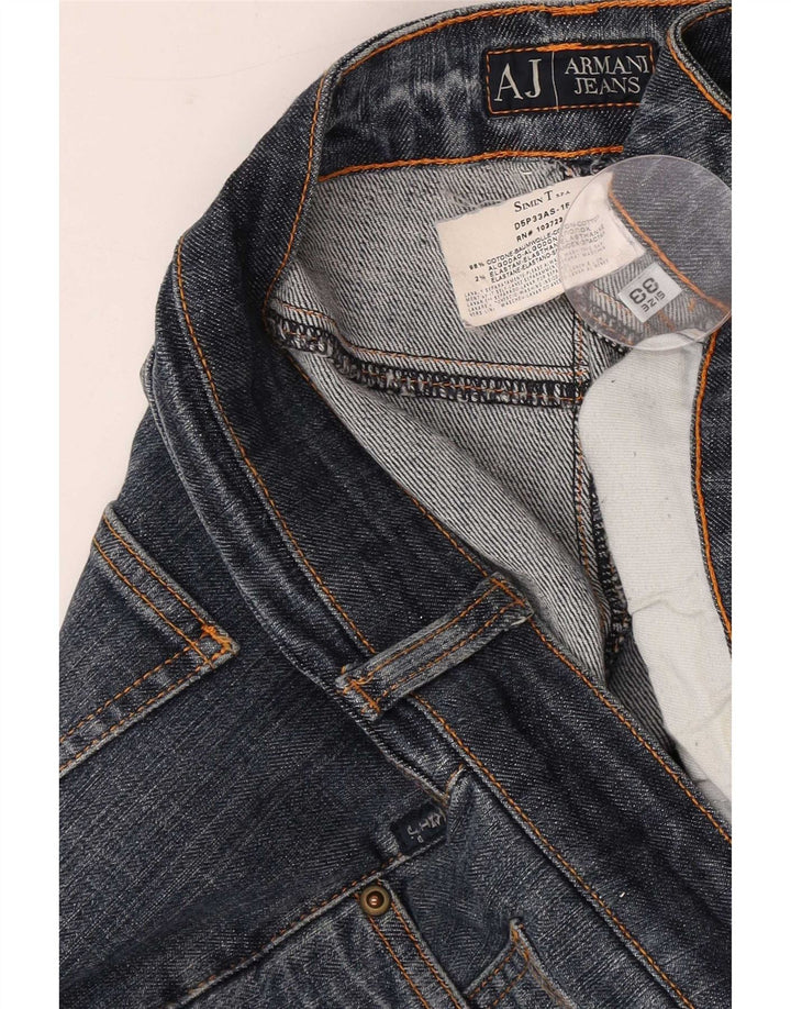Armani Herren Freizeithose W33 L30 Blaue Baumwolle