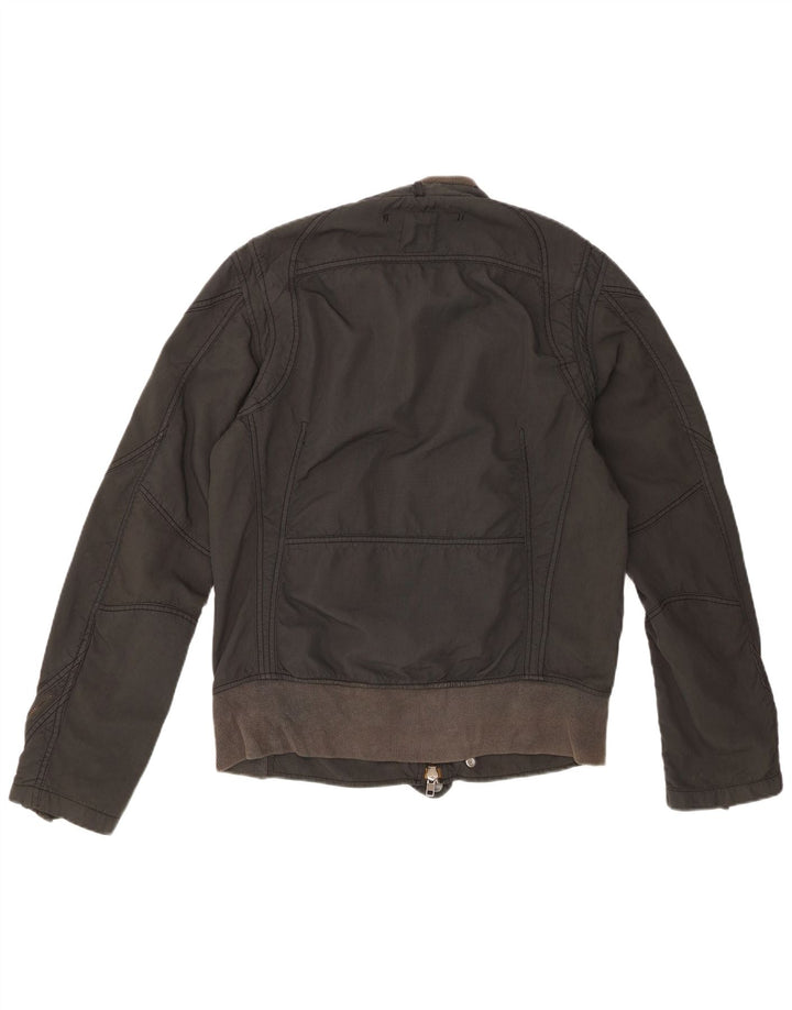 Diesel Damen Militärjacke UK 18 XL Schwarz Nylon