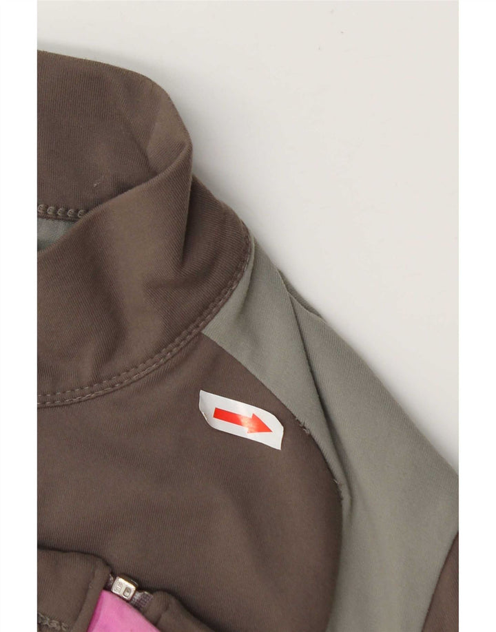 Marks & Spencer Damen-Trainingsanzug-Top-Jacke, UK 14, Größe L, Braun, Farbblock