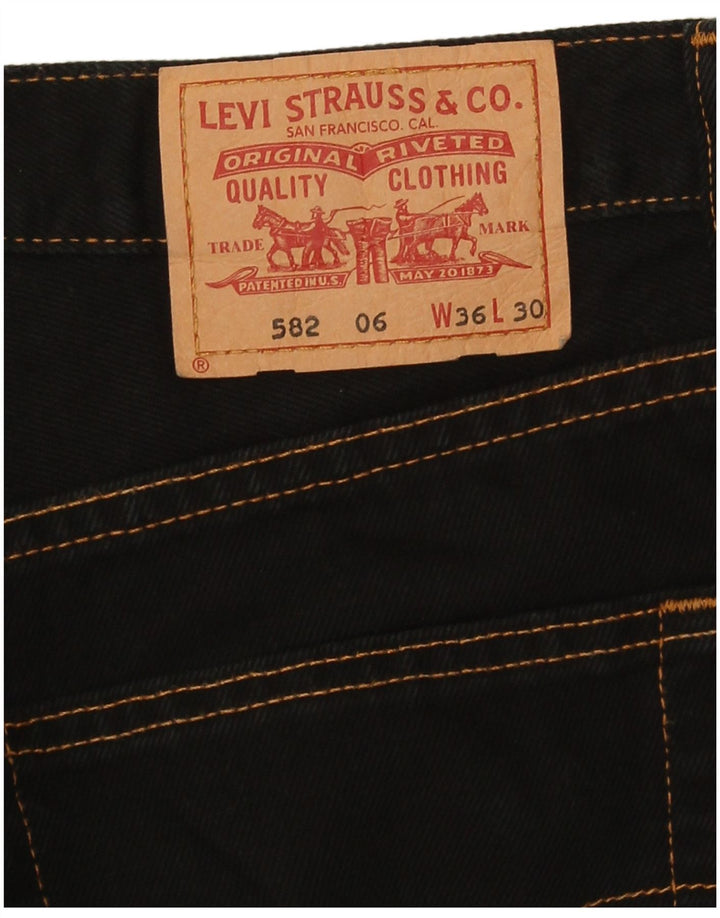 Levi's Herren 582 Straight Jeans W36 L30 Schwarz