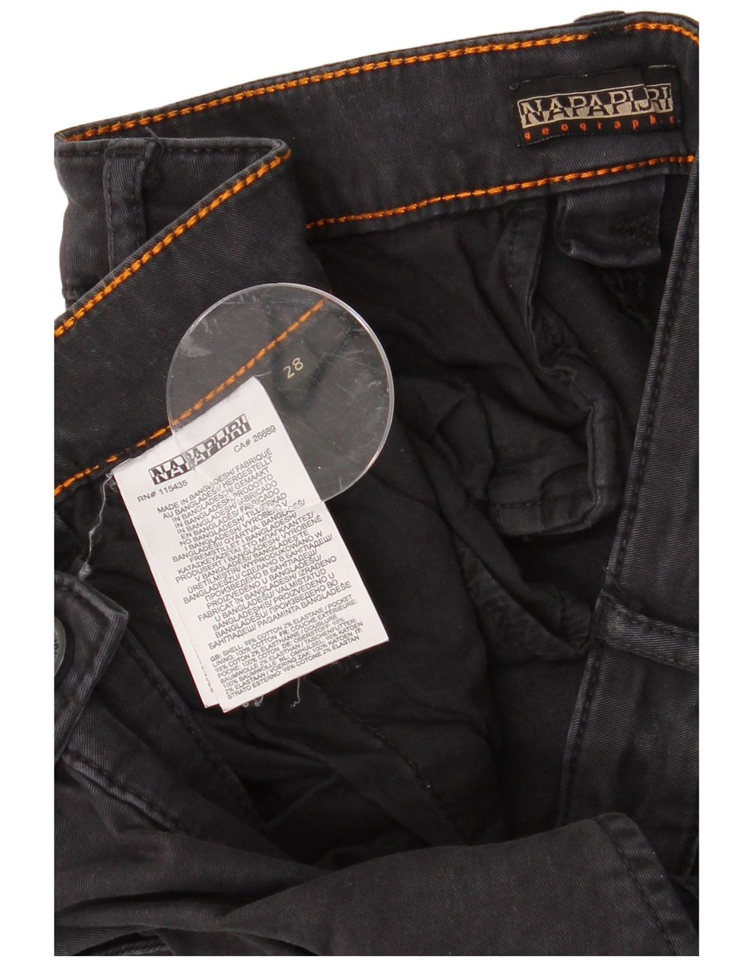NAPAPIJRI Geographic Straight Chino-Hose für Damen, W28, L29, schwarze Baumwolle