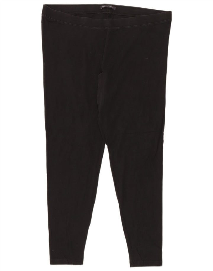 Marks & Spencer Damen Leggings UK 20 2XL Schwarze Baumwolle