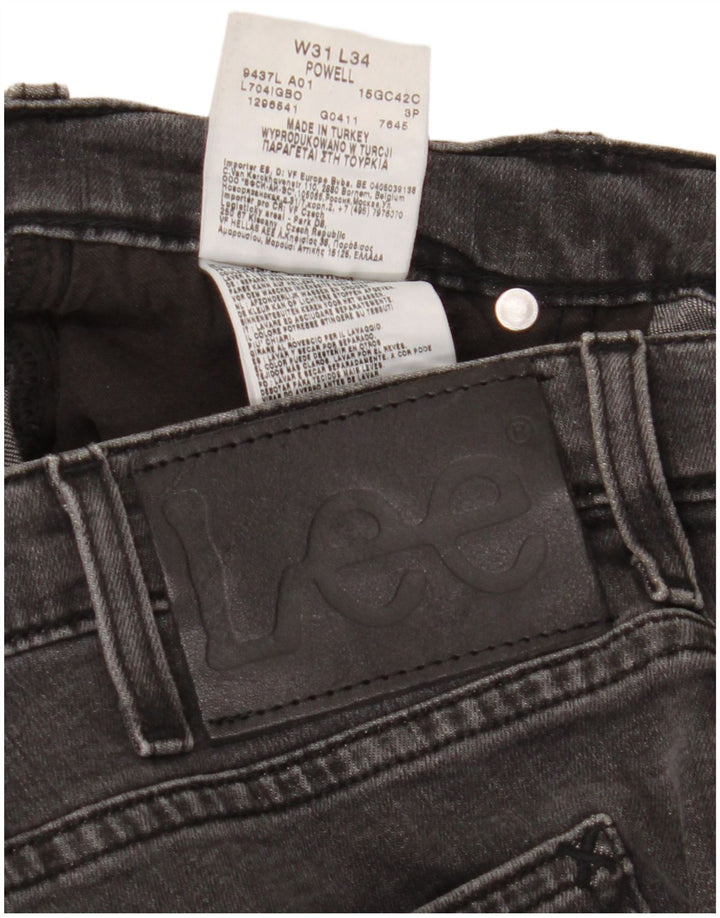 Lee Damen Powell Slim Jeans W31 L30 Graue Baumwolle