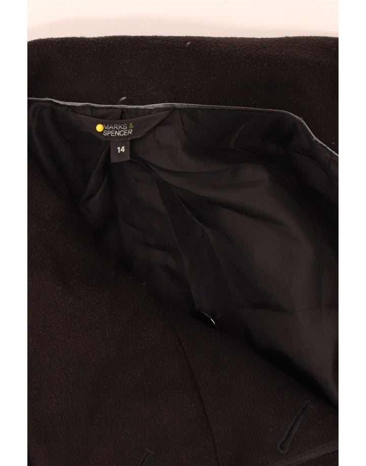 Marks & Spencer Damenmantel UK 14 Mittelschwarzes Polyester