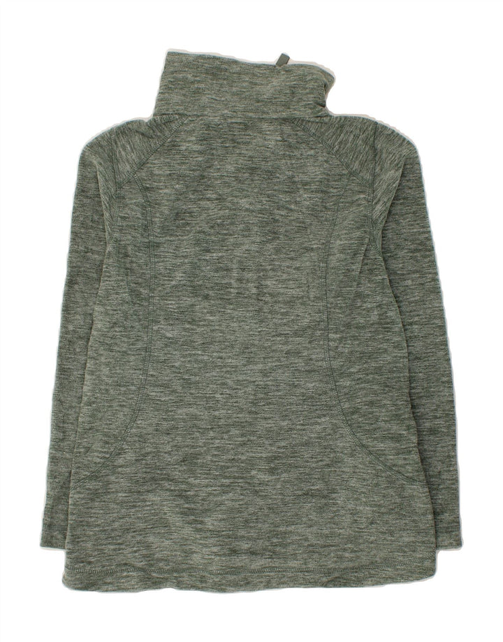 EDDIE BAUER Womens Fleece Jacket UK 10 Small Green Flecked Polyester Vintage Eddie Bauer and Second-Hand Eddie Bauer from Messina Hembry 