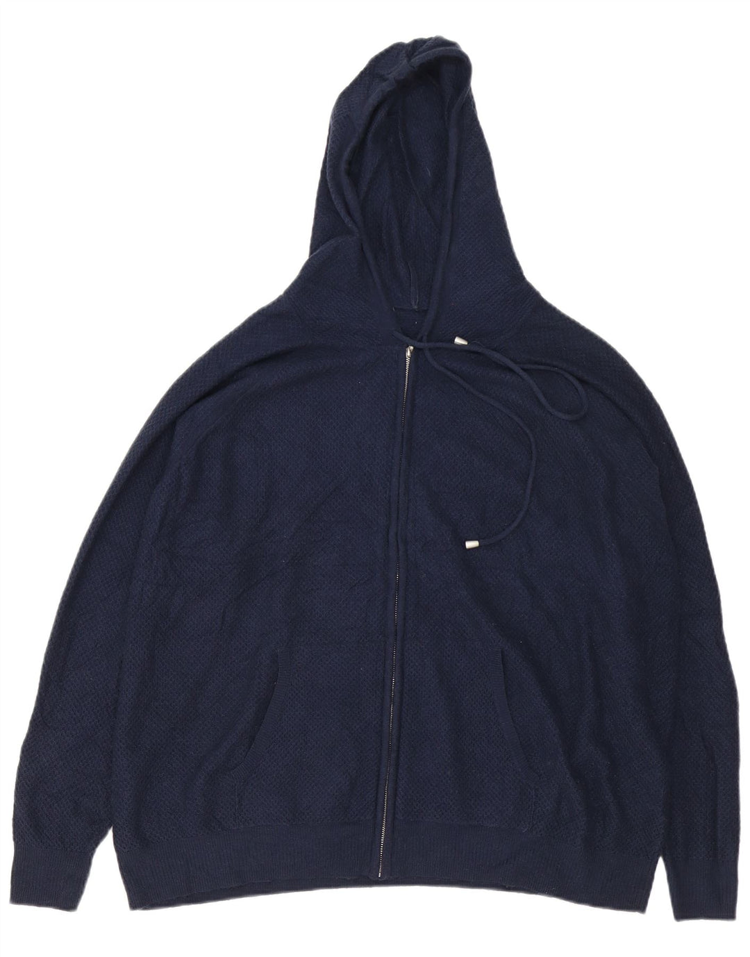 Marks & Spencer Herren-Pullover mit Reißverschluss am Hals, XL, marineblaue Viskose