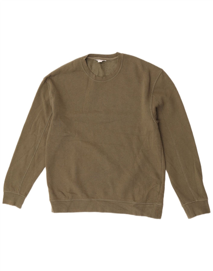 Topshop Damen-Sweatshirt in Übergröße, Größe S, Khaki, Baumwolle, UK 10