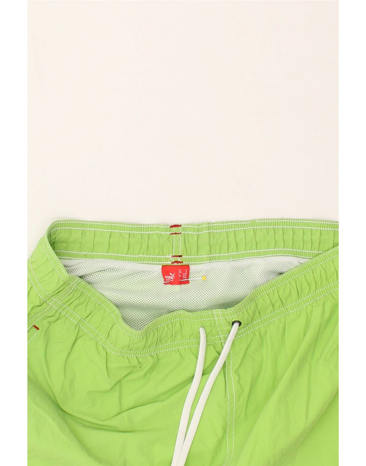 PUMA Mens Swimming Shorts Medium Green | Vintage Puma | Thrift | Second-Hand Puma | Used Clothing | Messina Hembry 