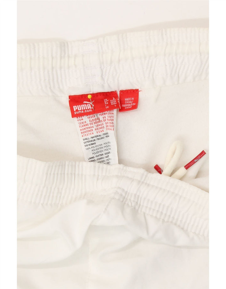 Puma Herren-Sportshorts, groß, weißes Polyester