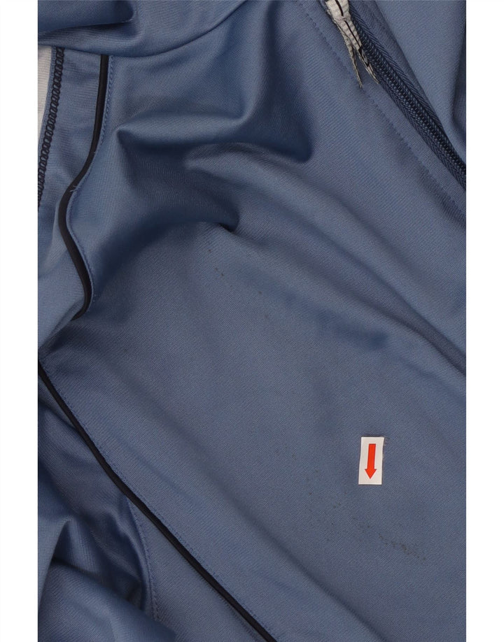 LOTTO Herren-Trainingsanzug-Oberteil, Jacke, groß, blaues Farbblock-Polyester