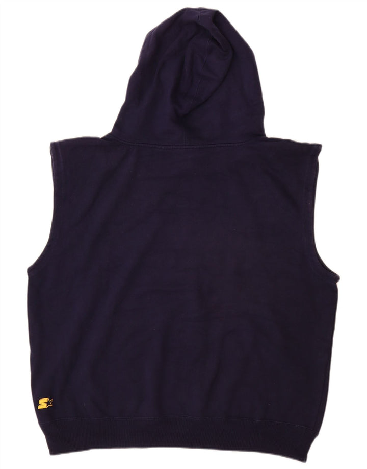 STARTER Herren-Kapuzenpullover mit Grafik, ärmellos, groß, marineblau, Baumwolle