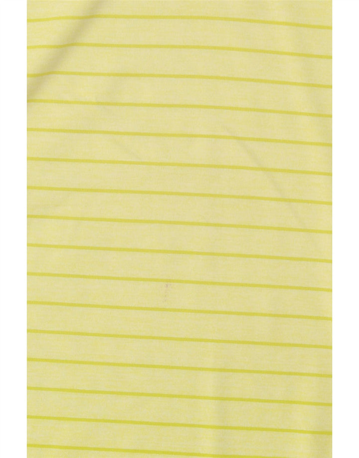 Calvin Klein Herren-Poloshirt, groß, gelb gestreift, Polyester