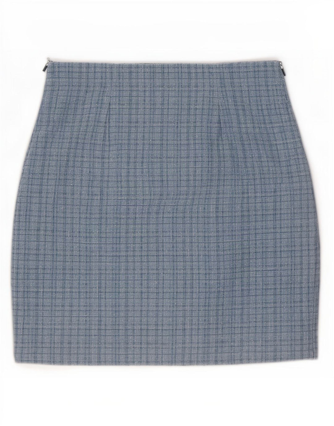 Guess Damen Minirock UK 10 Small W28 Blau kariertes Polyester