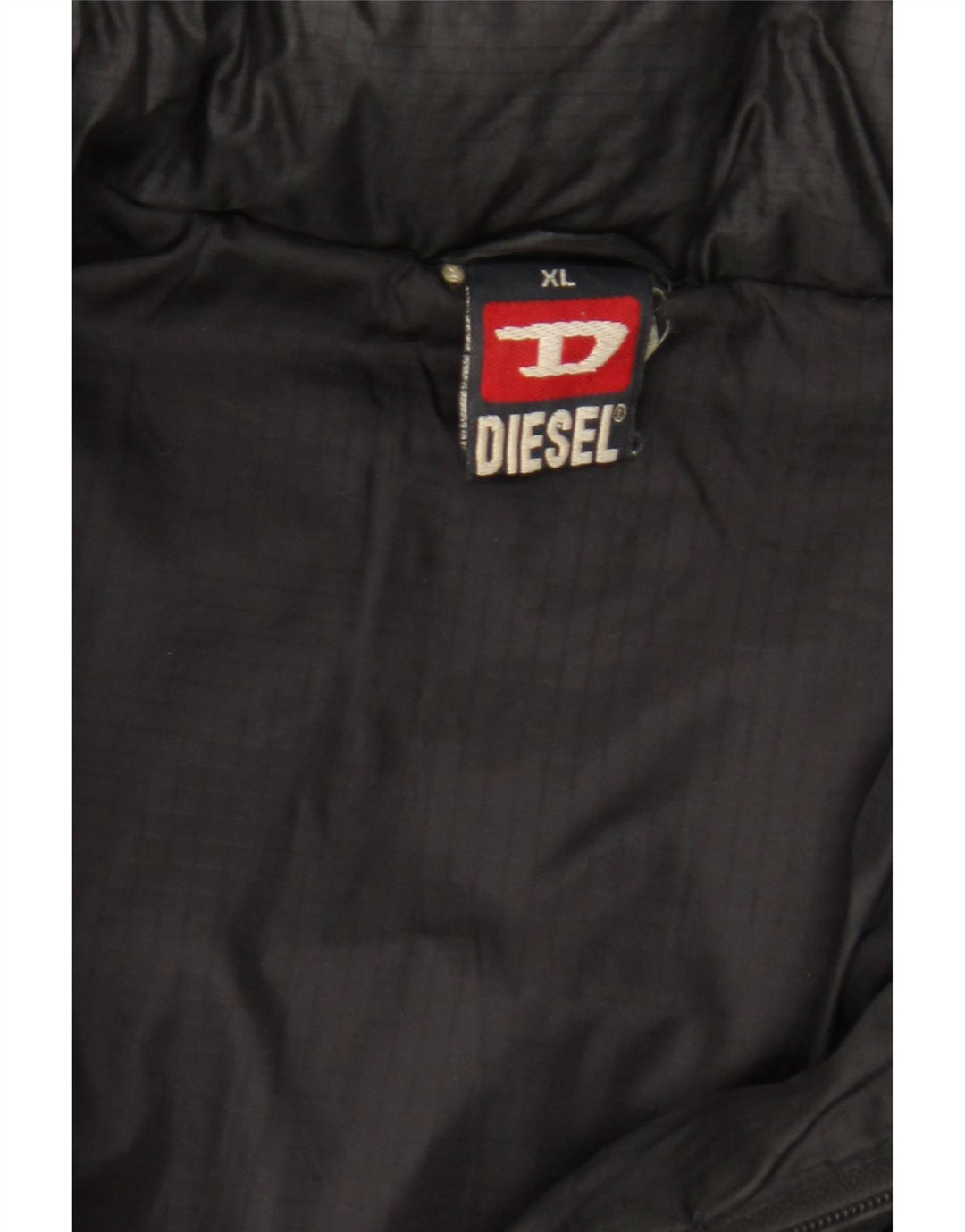 Diesel Herren-Jacke mit Kapuze, gepolstert, Größe 42, XL, Schwarz