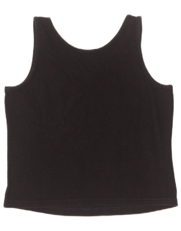 Sergio Tacchini Damen Crop Vest Top UK 10 Small Schwarz