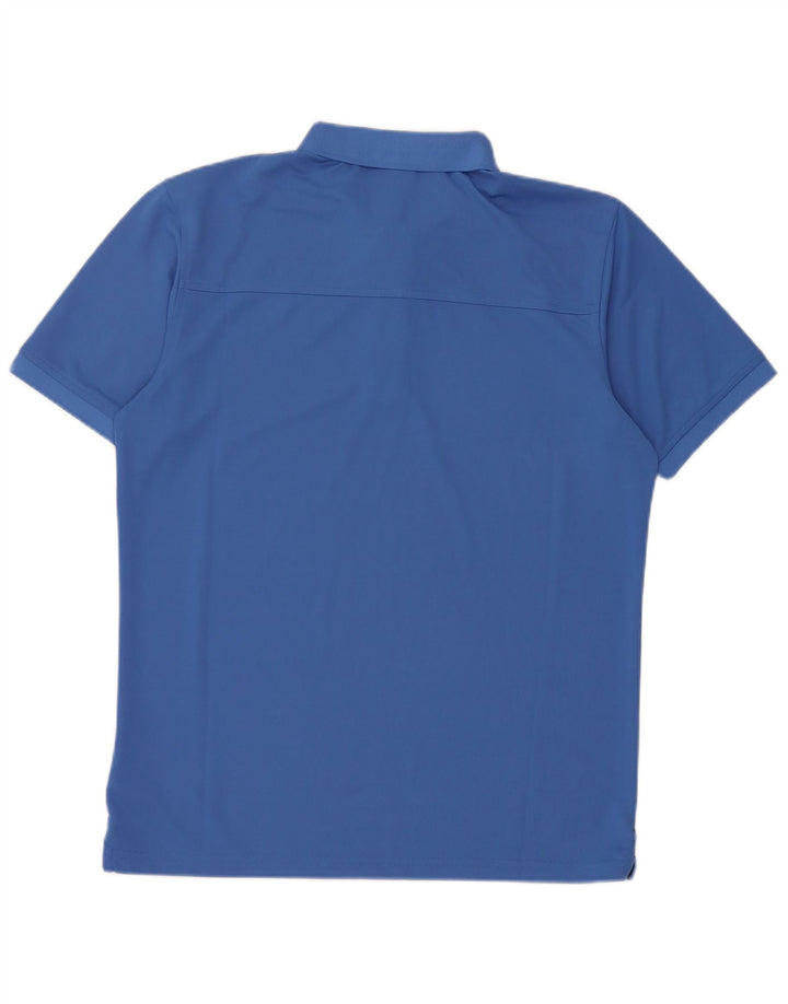 CALVIN KLEIN Herren-Poloshirt mit Grafik, mittelblau, Polyester