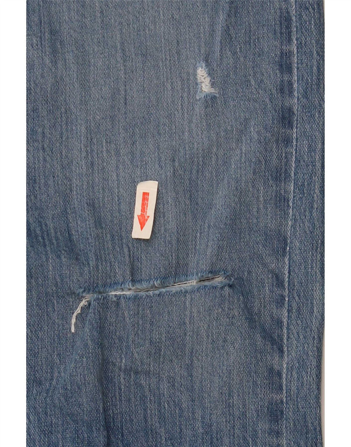 Lee Damen Distressed Slim Jeans W27 L26 Blaue Baumwolle