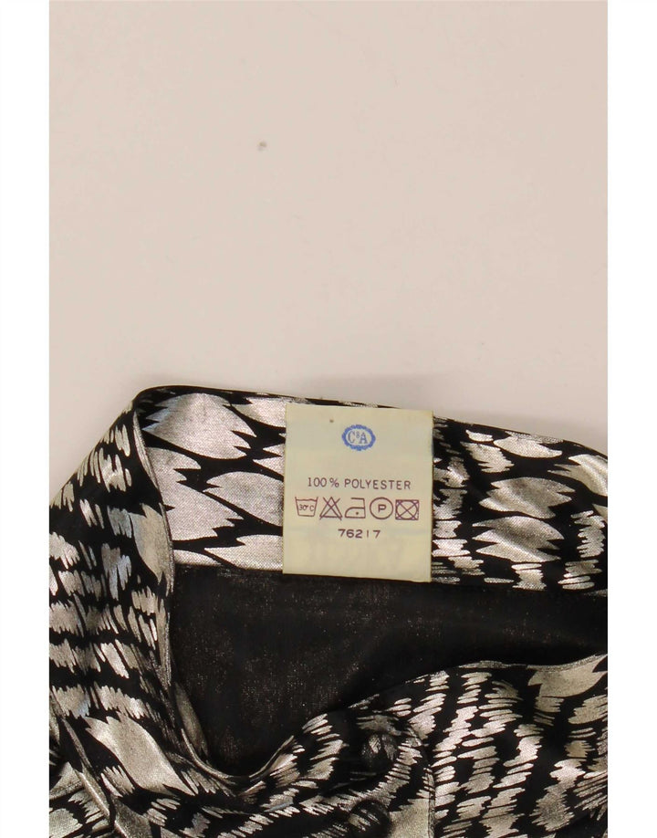 Yessica Damen Hemdbluse EU 44 XL Silberfarbenes Polyester mit Animal-Print