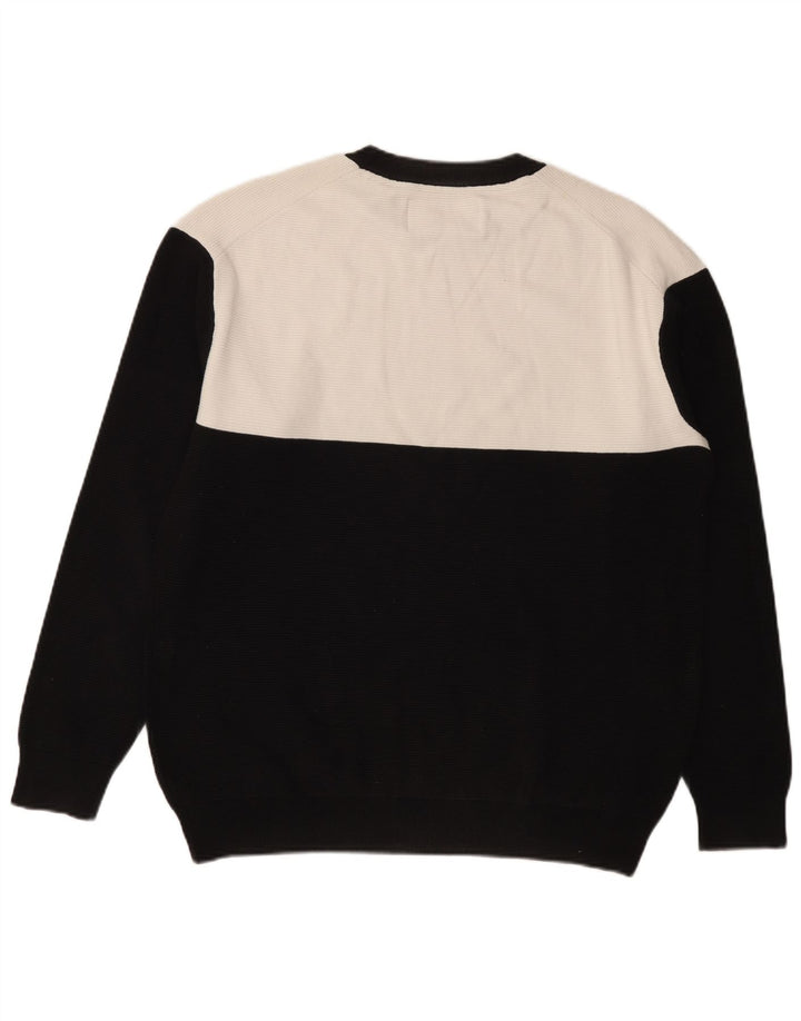 Calvin Klein Jeans Herren-Sweatshirt mit Grafik, groß, Schwarz, Farbblock