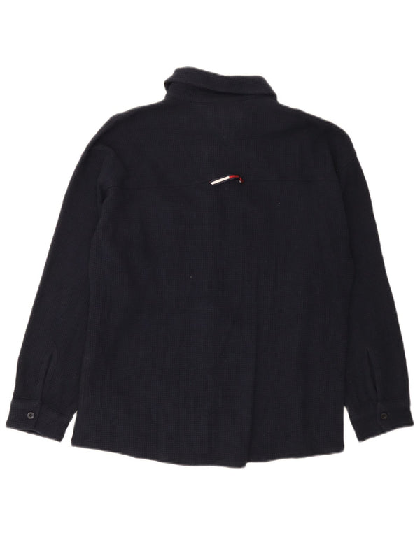 Tommy Hilfiger Herren-Flanellhemd, klein, marineblau, Baumwolle