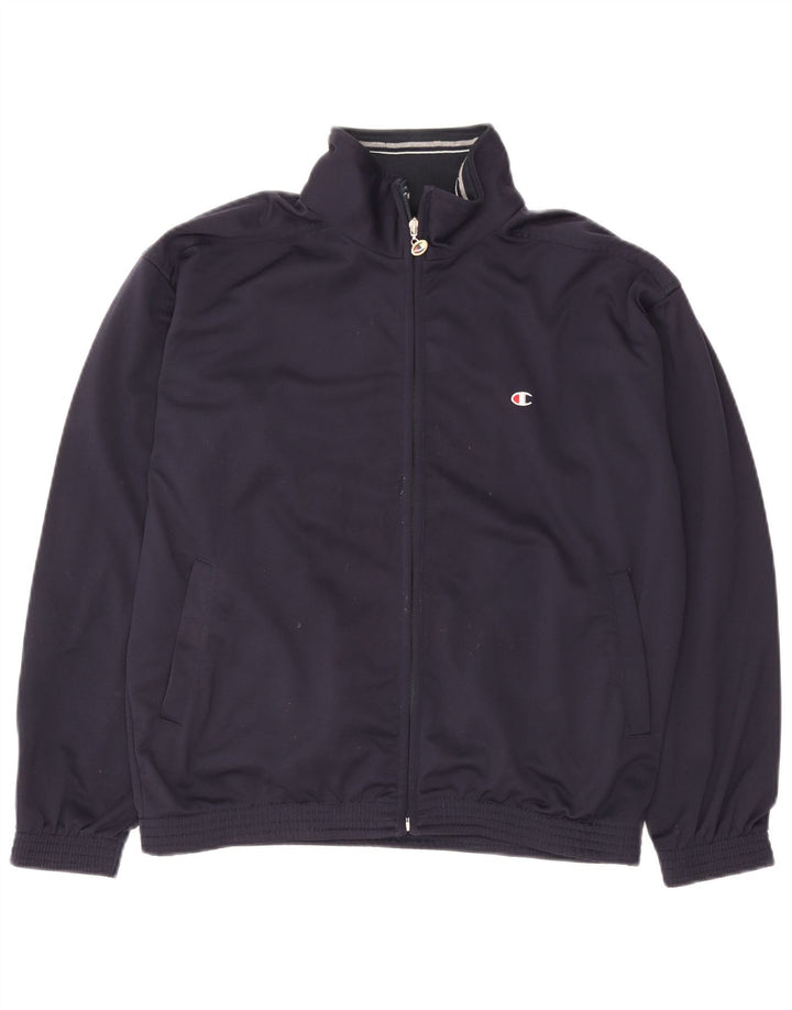 Champion Herren-Trainingsanzug mit lockerer Passform, Jacke, Größe S, Marineblau, Polyester