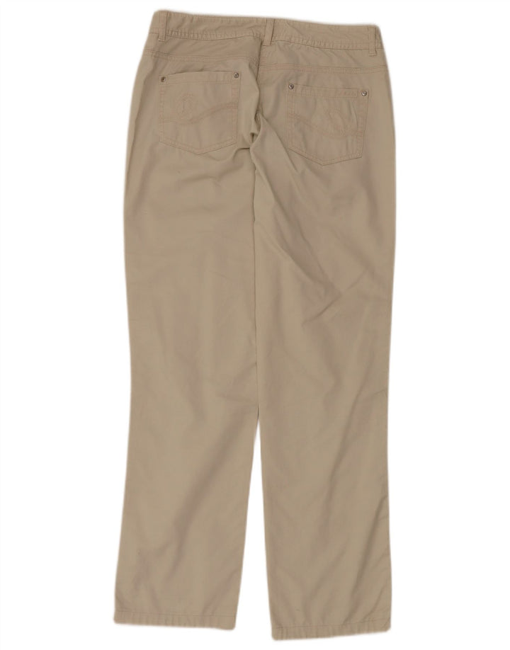 Geox Damen Respira Straight Casual Hose IT 42 Medium W30 L30 Beige