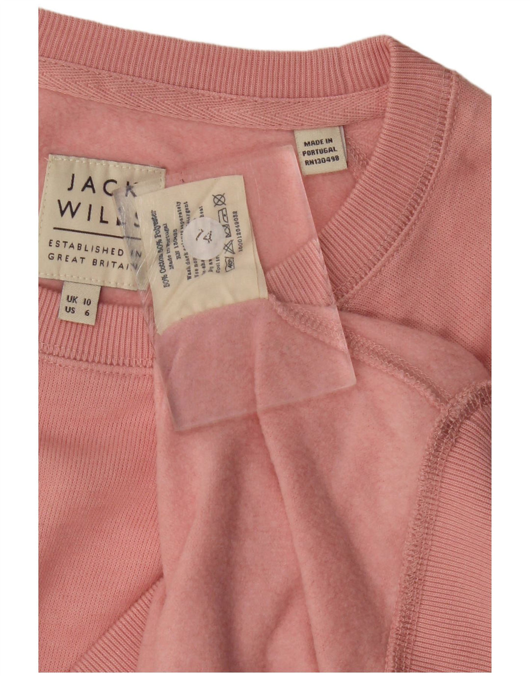 Jack Wills Damen-Sweatshirt-Pullover, Gr. 10, Größe S, Rosa, Baumwolle