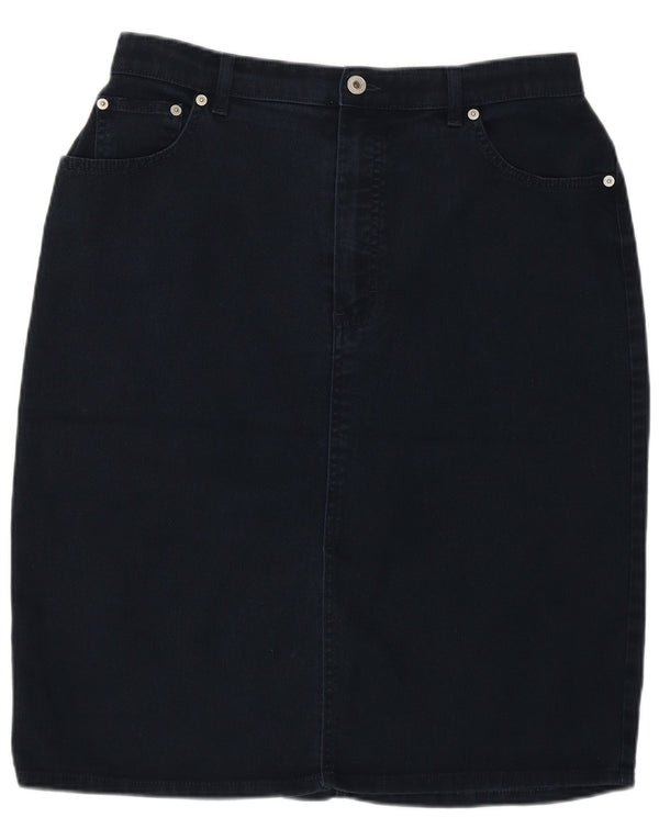 Marks & Spencer Damen Jeansrock UK 16 Large W32 Marineblaue Baumwolle