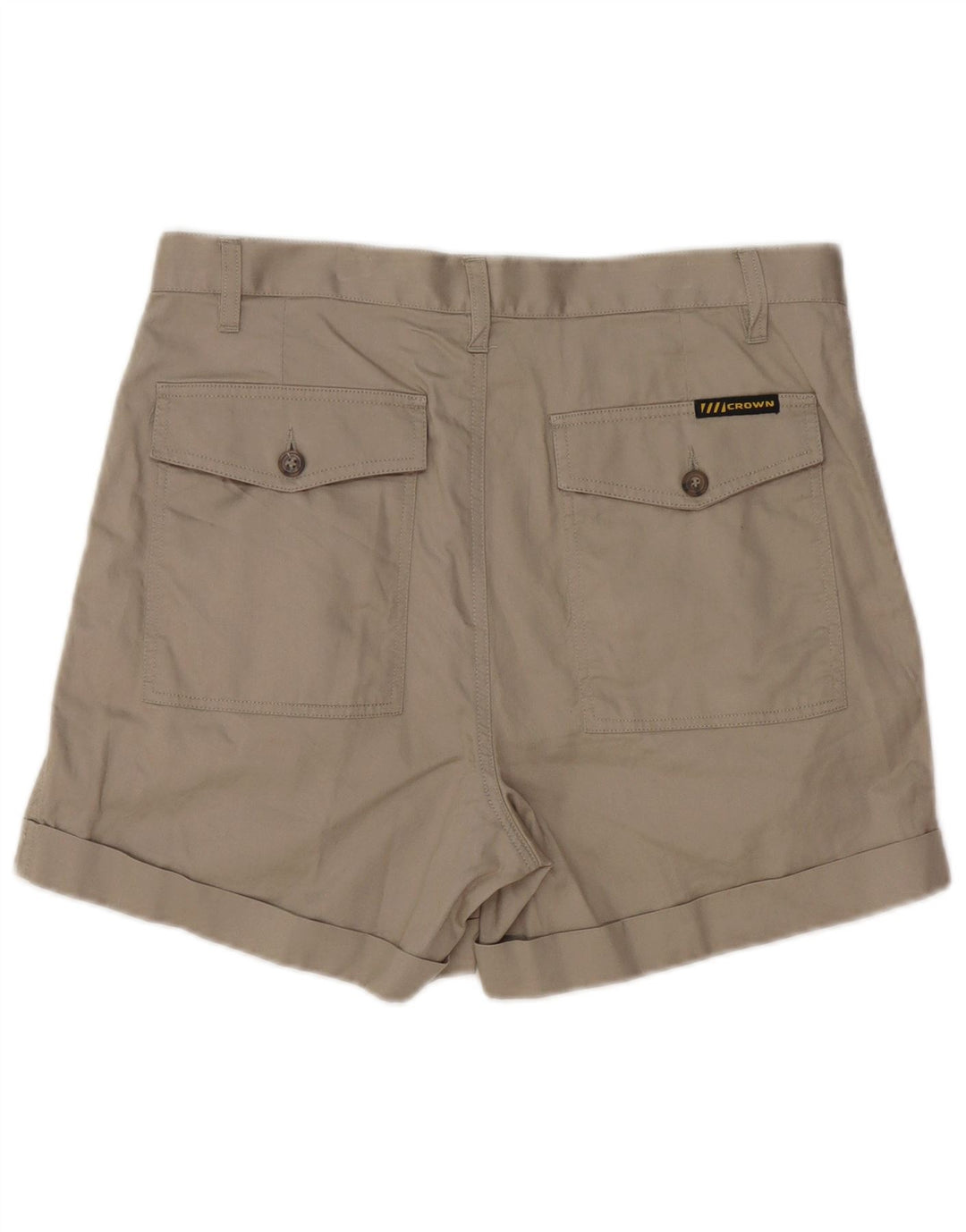 CROWN Herren Pegged Chino Shorts IT 48 Medium W32 Beige Baumwolle