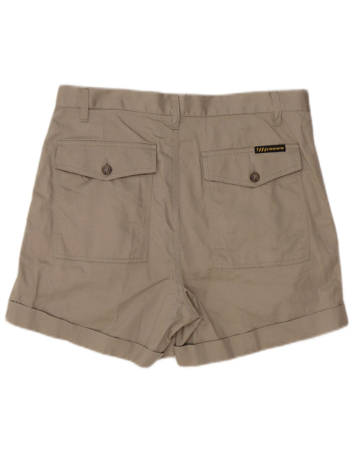 CROWN Herren Pegged Chino Shorts IT 48 Medium W32 Beige Baumwolle