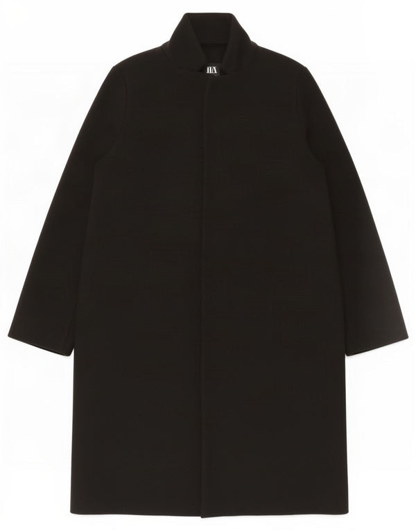 Zara Damen Mantel UK 16 Large Schwarz Polyester
