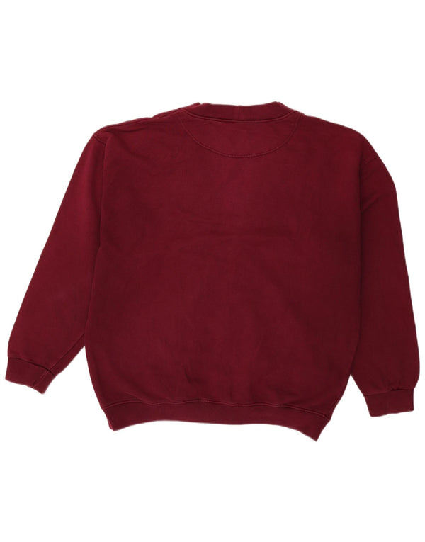 Benetton Herren-Cardigan, XL, Burgunderrot, Baumwolle