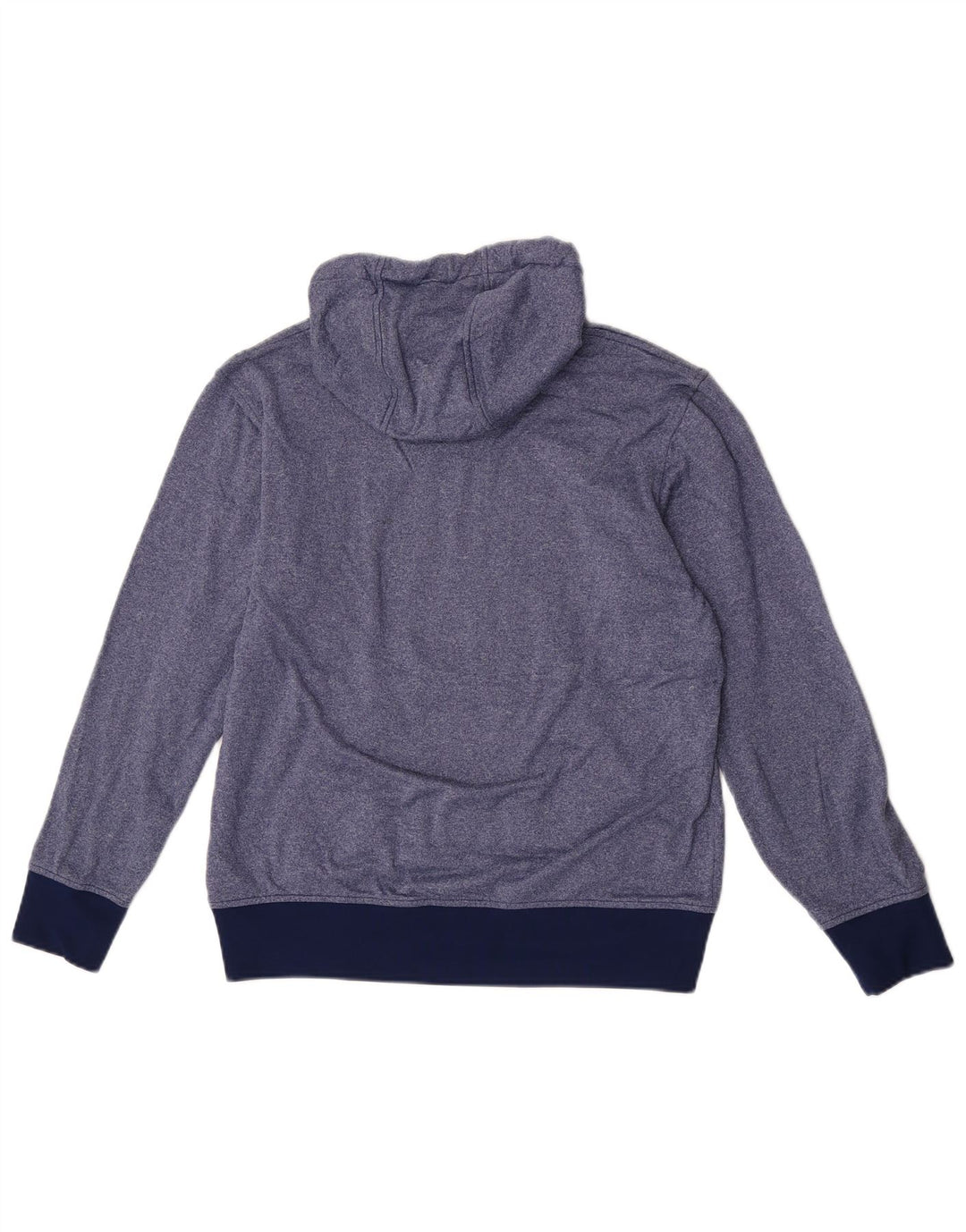 Adidas Damen Kapuzenpullover UK 14 Mittelblau meliertes Polyester