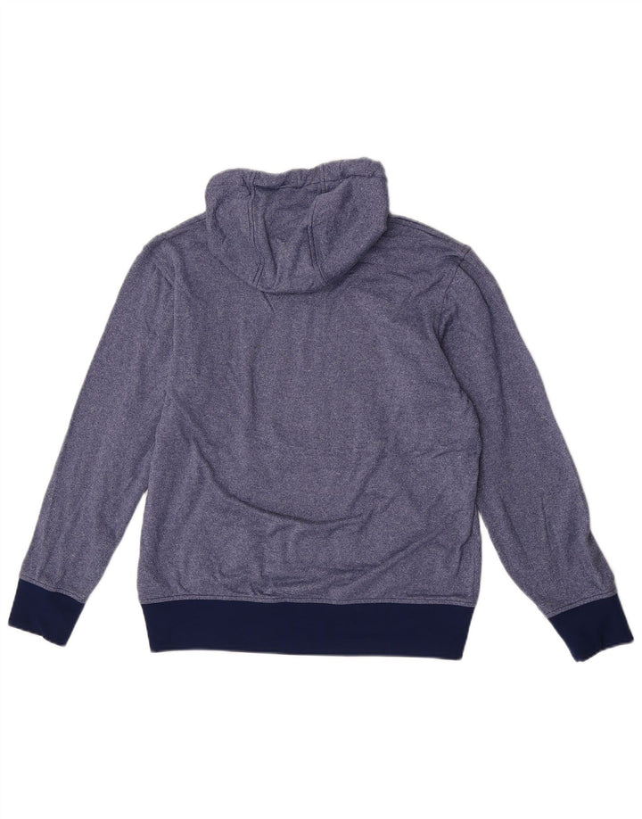 Adidas Damen Kapuzenpullover UK 14 Mittelblau meliertes Polyester