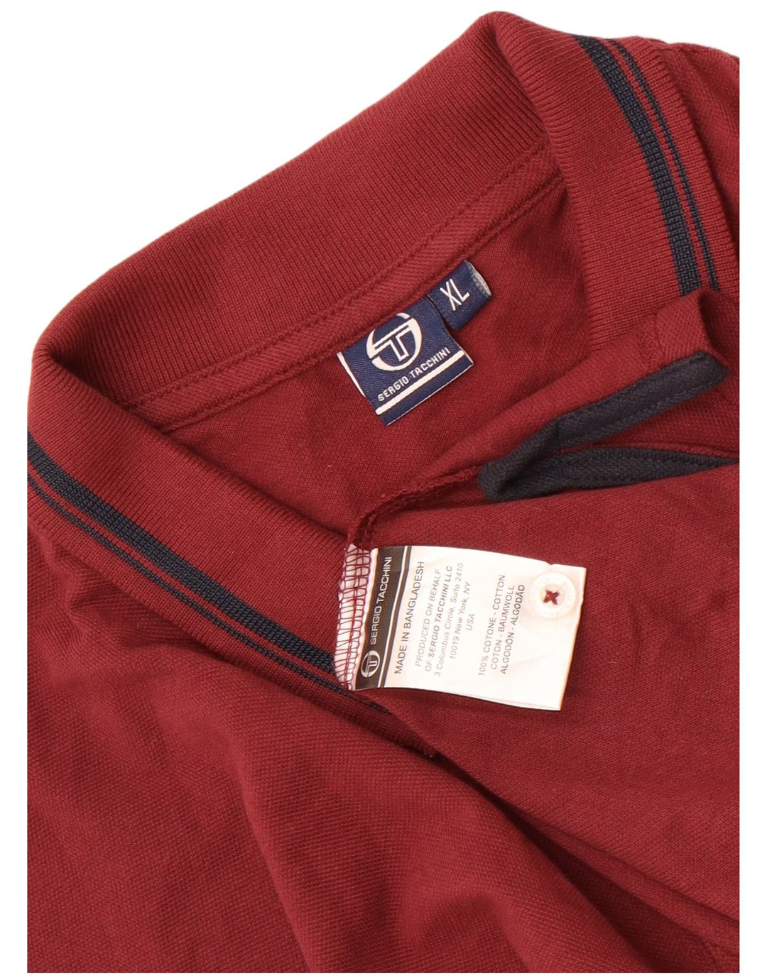 Sergio Tacchini Herren Poloshirt XL Kastanienbraun Baumwolle