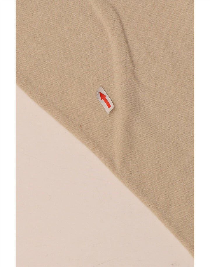 Lee Herren-Langarm-Poloshirt, groß, beige, Baumwolle