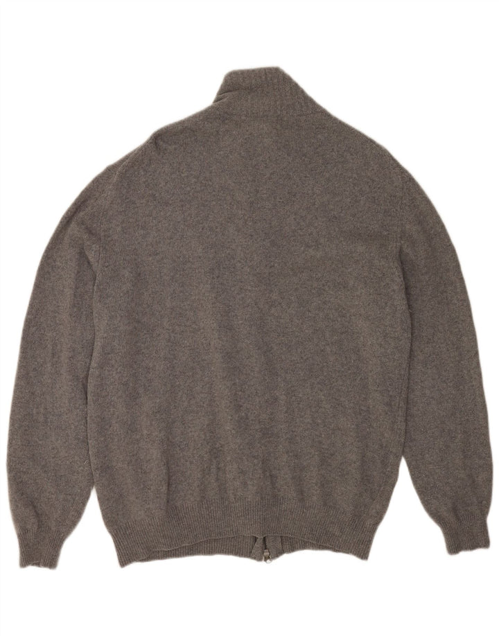 Rifle Herren Strickjacke 2XL Graue Wolle