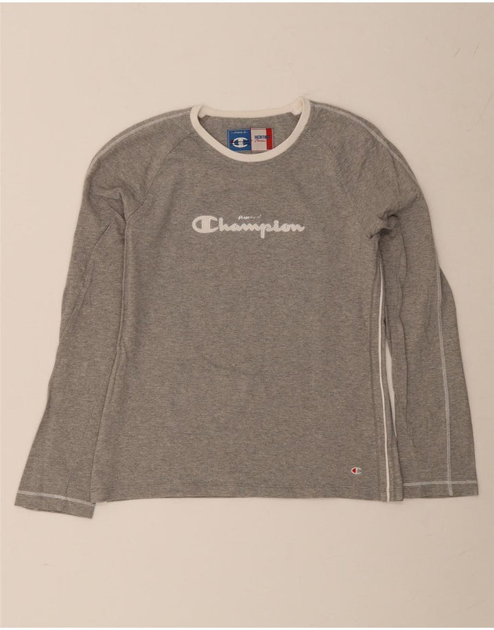 Champion Damen Heritage Classics Graphic Top Langarm UK 14 Large Grau