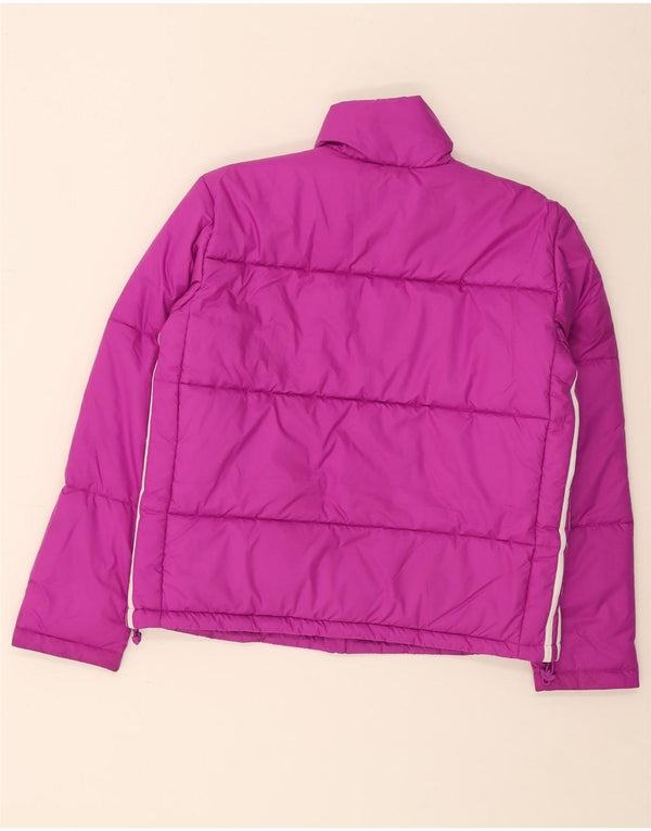 Adidas Damen Übergroße gepolsterte Jacke UK 10 Small Lila Polyester