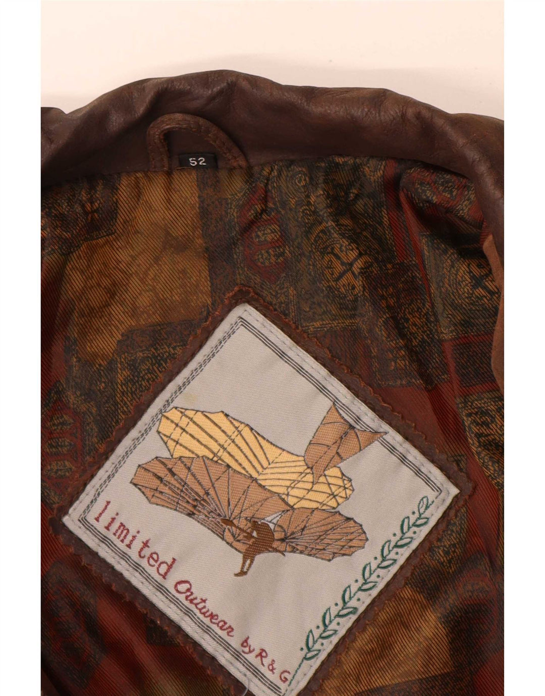 Vintage Herren Lederjacke IT 52 XL Braun