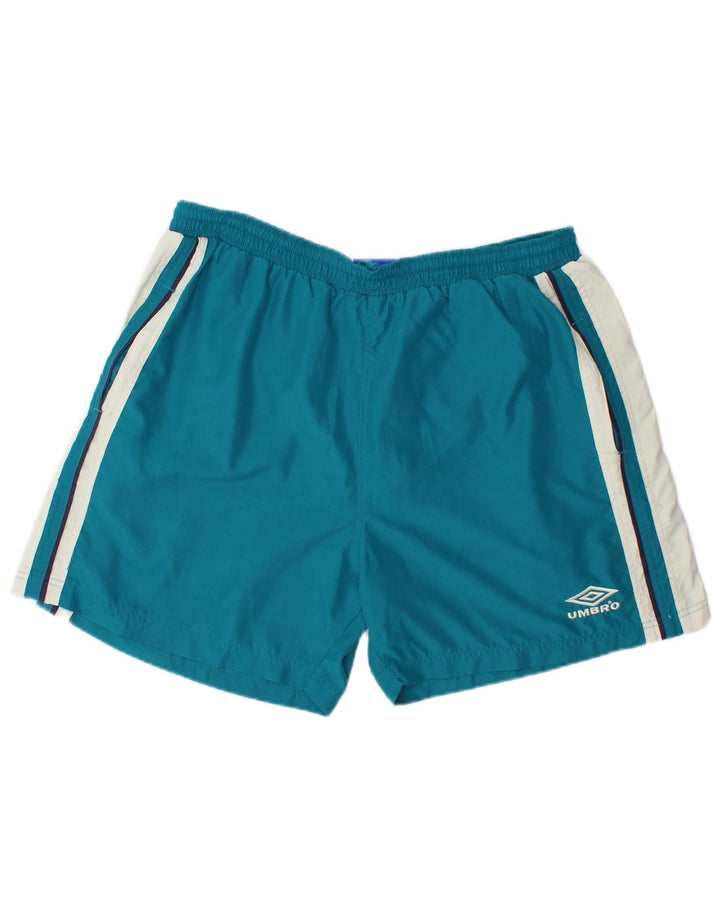 Umbro Herren-Badeshorts XL, blaues Colourblock-Polyester